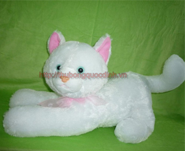 Mèo nhồi bông nằm